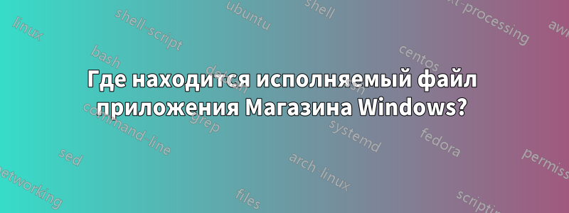 Где находится исполняемый файл приложения Магазина Windows?