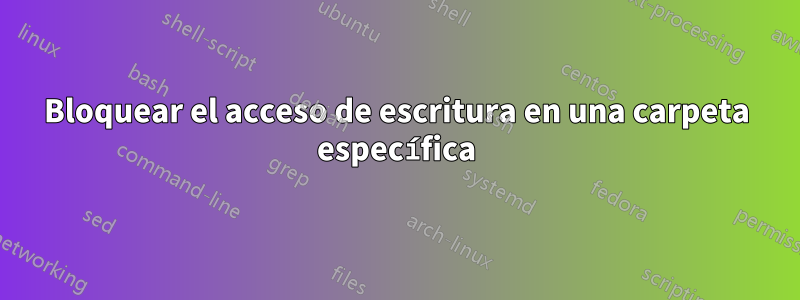 Bloquear el acceso de escritura en una carpeta específica