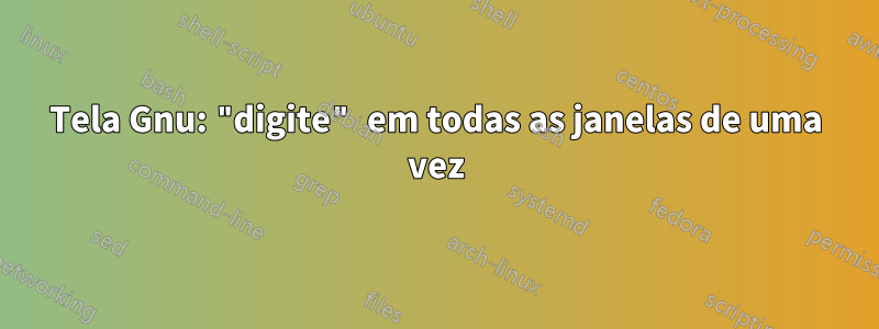 Tela Gnu: "digite" em todas as janelas de uma vez