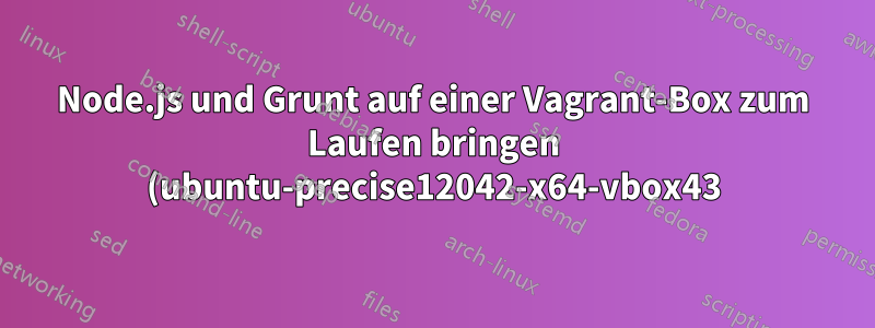 Node.js und Grunt auf einer Vagrant-Box zum Laufen bringen (ubuntu-precise12042-x64-vbox43)