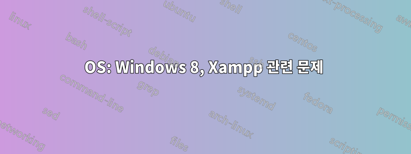 OS: Windows 8, Xampp 관련 문제