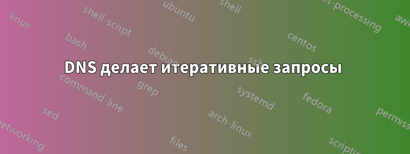 DNS делает итеративные запросы