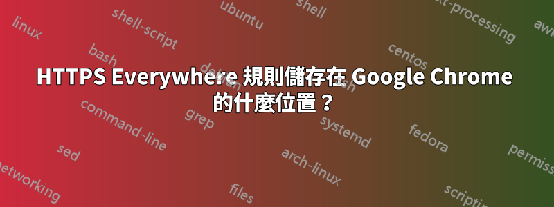 HTTPS Everywhere 規則儲存在 Google Chrome 的什麼位置？