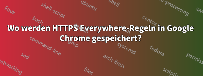 Wo werden HTTPS Everywhere-Regeln in Google Chrome gespeichert?