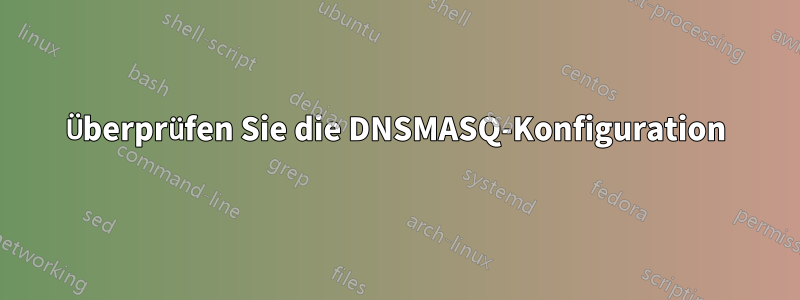 Überprüfen Sie die DNSMASQ-Konfiguration