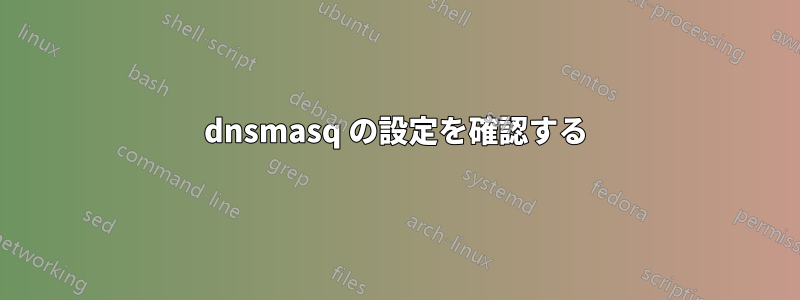 dnsmasq の設定を確認する