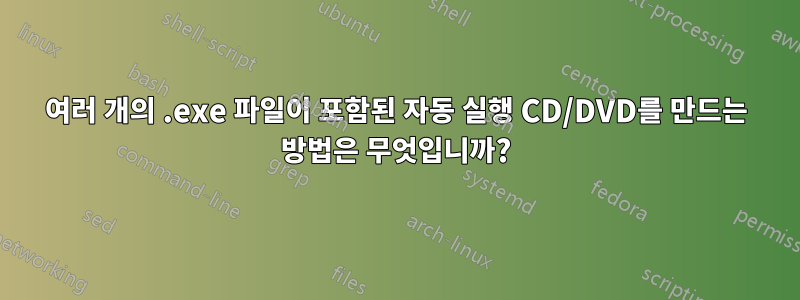 여러 개의 .exe 파일이 포함된 자동 실행 CD/DVD를 만드는 방법은 무엇입니까?