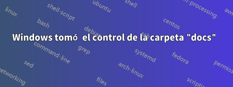 Windows tomó el control de la carpeta "docs"