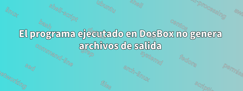 El programa ejecutado en DosBox no genera archivos de salida