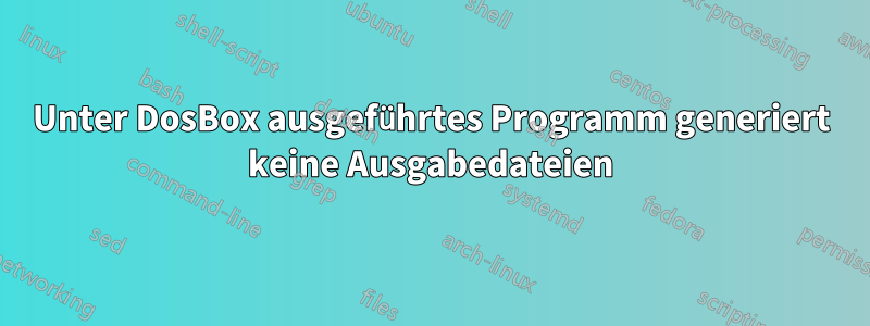 Unter DosBox ausgeführtes Programm generiert keine Ausgabedateien