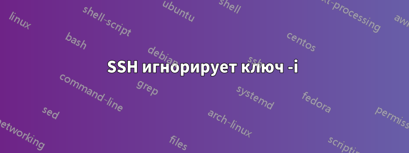 SSH игнорирует ключ -i