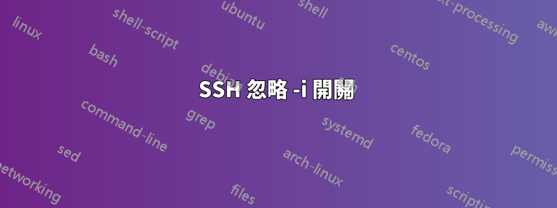 SSH 忽略 -i 開關