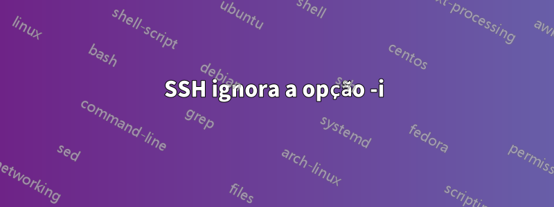 SSH ignora a opção -i