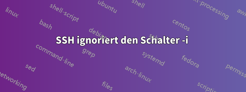 SSH ignoriert den Schalter -i