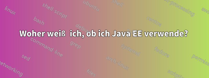 Woher weiß ich, ob ich Java EE verwende?