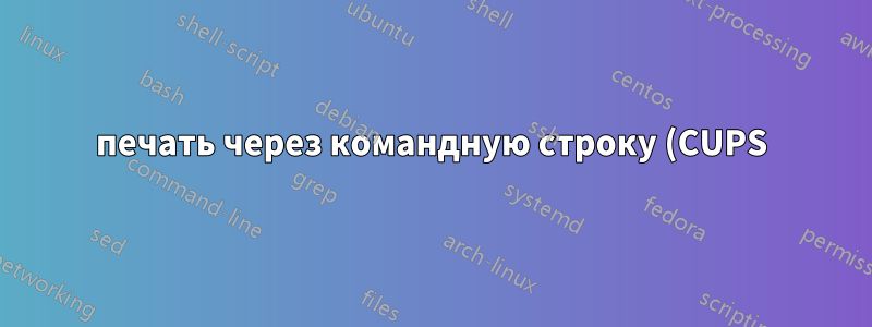 печать через командную строку (CUPS) с помощью фотопринтера