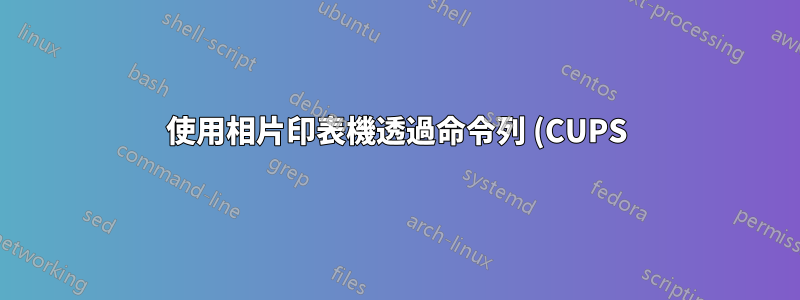 使用相片印表機透過命令列 (CUPS) 進行列印