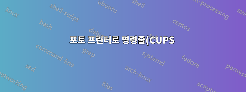 포토 프린터로 명령줄(CUPS)을 통해 인쇄