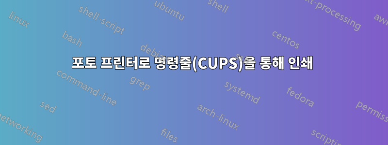 포토 프린터로 명령줄(CUPS)을 통해 인쇄