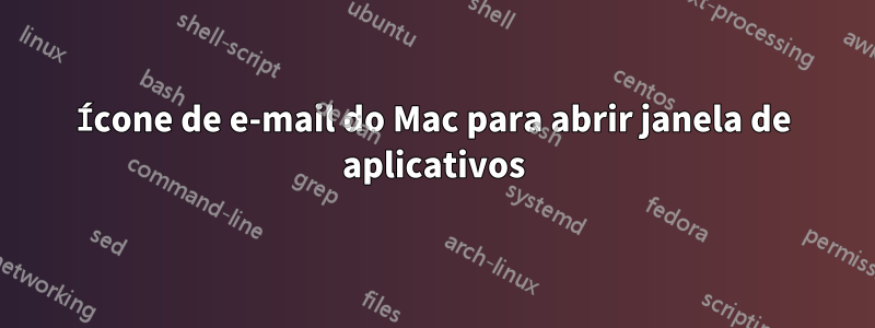 Ícone de e-mail do Mac para abrir janela de aplicativos