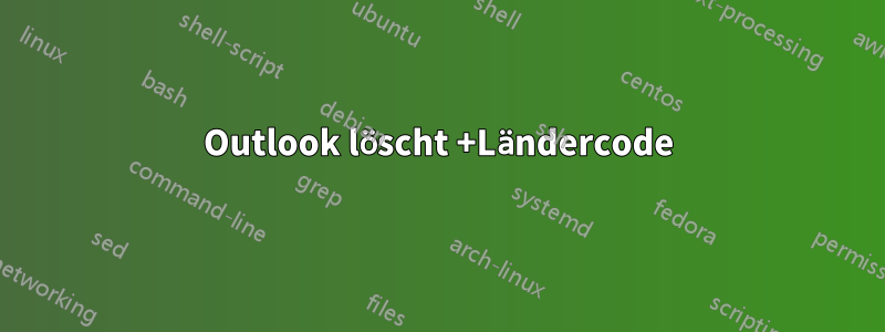 Outlook löscht +Ländercode