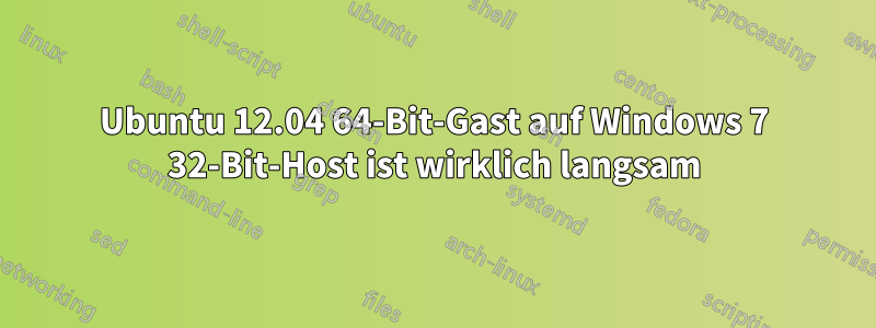 Ubuntu 12.04 64-Bit-Gast auf Windows 7 32-Bit-Host ist wirklich langsam