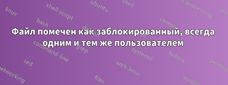 Файл помечен как заблокированный, всегда одним и тем же пользователем