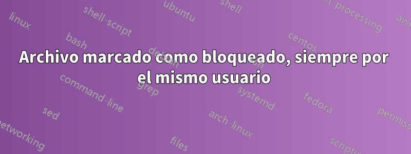 Archivo marcado como bloqueado, siempre por el mismo usuario