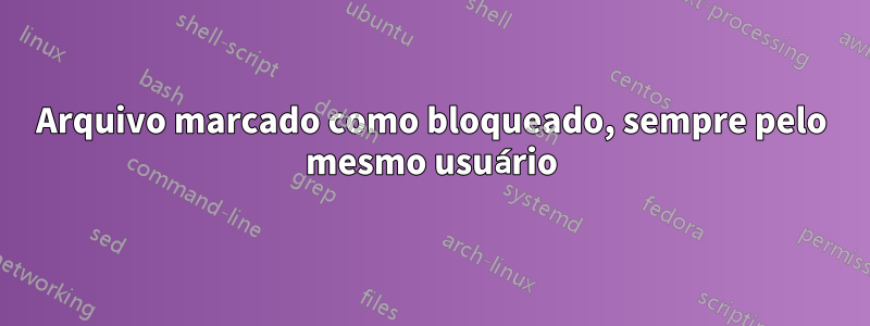 Arquivo marcado como bloqueado, sempre pelo mesmo usuário