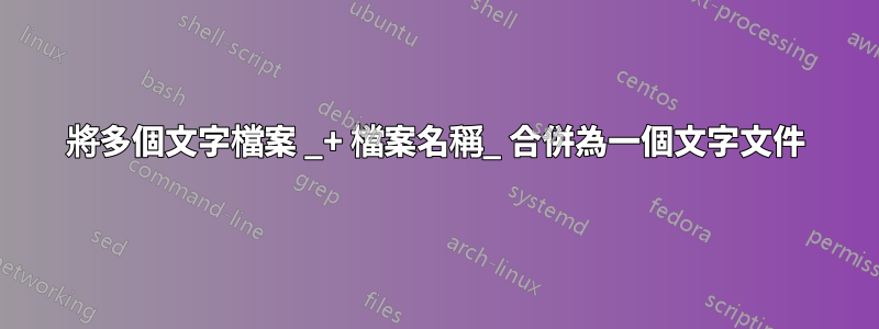 將多個文字檔案 _+ 檔案名稱_ 合併為一個文字文件