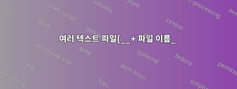 여러 텍스트 파일(__+ 파일 이름_)을 단일 텍스트 파일로 결합