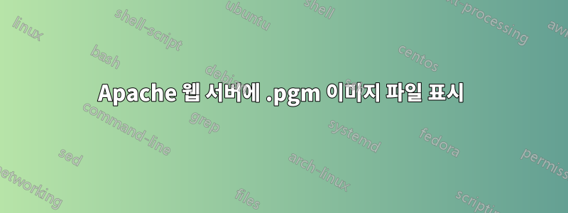 Apache 웹 서버에 .pgm 이미지 파일 표시