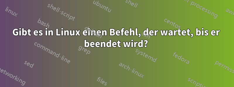 Gibt es in Linux einen Befehl, der wartet, bis er beendet wird?