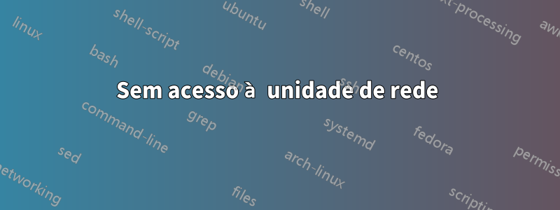 Sem acesso à unidade de rede