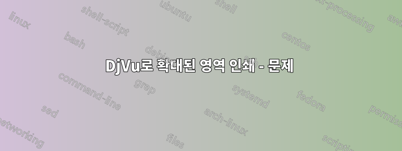 DjVu로 확대된 영역 인쇄 - 문제
