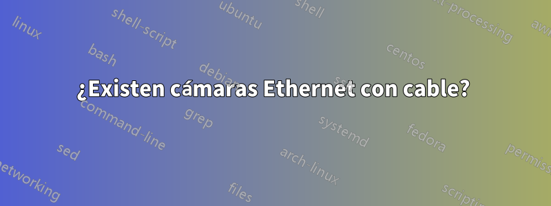 ¿Existen cámaras Ethernet con cable?
