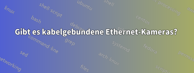Gibt es kabelgebundene Ethernet-Kameras?