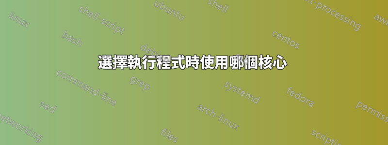 選擇執行程式時使用哪個核心