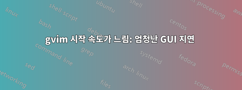 gvim 시작 속도가 느림: 엄청난 GUI 지연