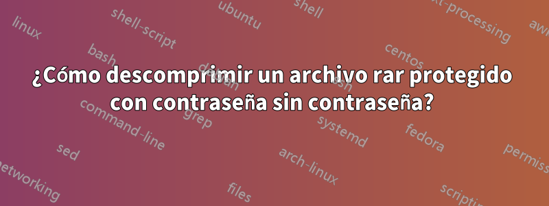 ¿Cómo descomprimir un archivo rar protegido con contraseña sin contraseña?