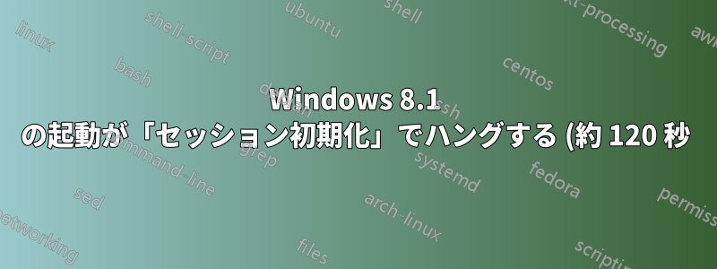 Windows 8.1 の起動が「セッション初期化」でハングする (約 120 秒)