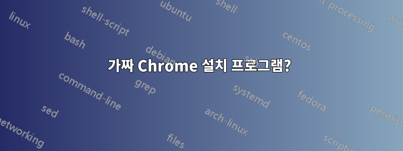 가짜 Chrome 설치 프로그램?