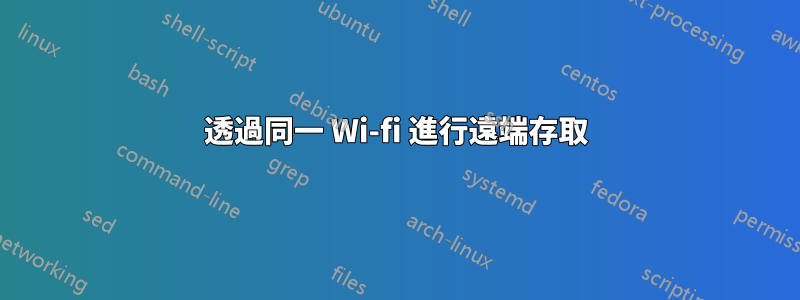 透過同一 Wi-fi 進行遠端存取