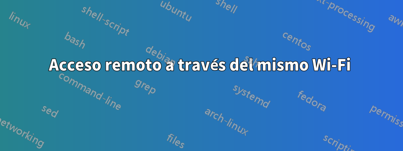 Acceso remoto a través del mismo Wi-Fi