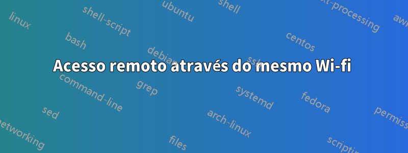 Acesso remoto através do mesmo Wi-fi