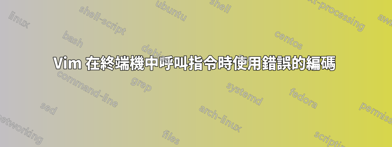 Vim 在終端機中呼叫指令時使用錯誤的編碼