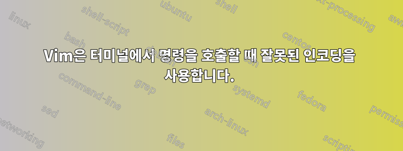 Vim은 터미널에서 명령을 호출할 때 잘못된 인코딩을 사용합니다.
