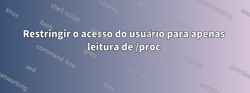 Restringir o acesso do usuário para apenas leitura de /proc
