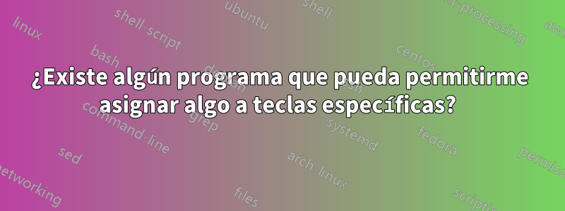 ¿Existe algún programa que pueda permitirme asignar algo a teclas específicas? 