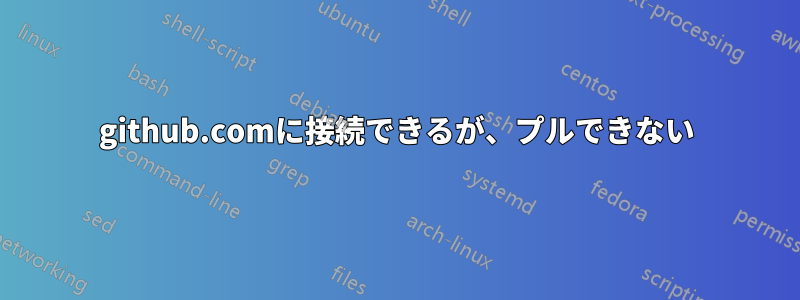 github.comに接続できるが、プルできない